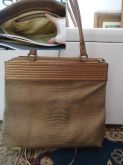 Bolsa Monica Sanches tote dourada