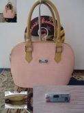Bolsa Monica Sanches baú rosa
