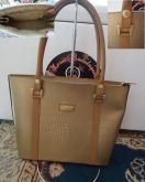 Bolsa Monica Sanches Dourada Croco