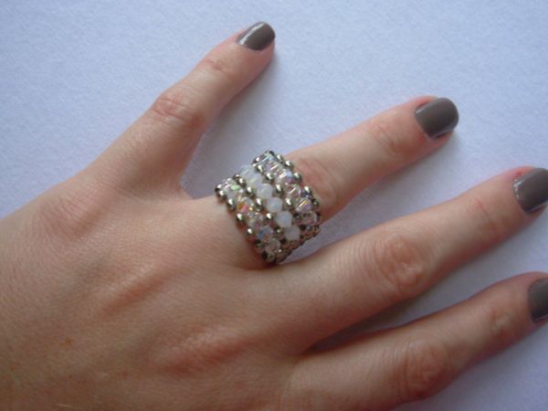 Anel Ju Acessórios - Swarovski Branco